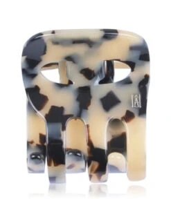 Alexandre De Paris 3 Dents Creme-Schwarz 4 Cm Haarspangen