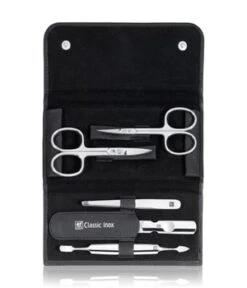 Zwilling Classic Inox Maniküre Pediküre Set 5tlg. Mit Nagelschere, Leder, Schwarz Maniküre-Set