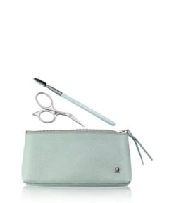 Zwilling Twinox Augenbrauen Set Mit Bürste Und Schere Inkl. Leder Etui, Türkis Maniküre-Set